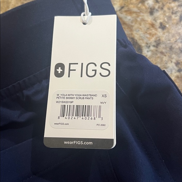 New - High Waisted Yola Skinny Scrub Pants in Navy - Picture 8 of 8